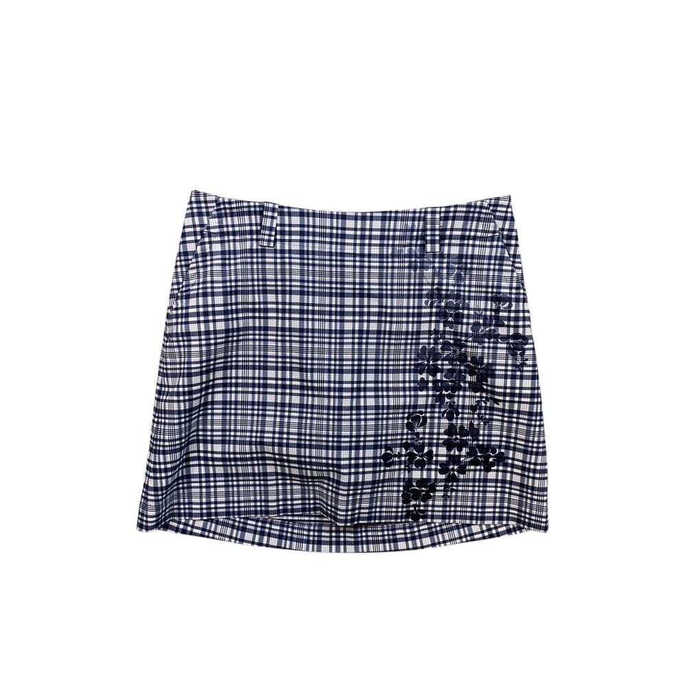 Nike Skort Womens 8 Floral Plaid Built In Shorts Wicking Golf Side Zip Pockets